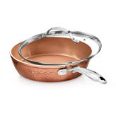 Farberware EcoAdvantage Ceramic Nonstick 3-Quart Straining Saucepan – Made From Recycled Aluminum, Aqua Color, With Lid